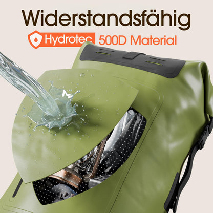 Earth Pak Summit wasserdichter Rucksack 35 L mit Rolltop, Grün