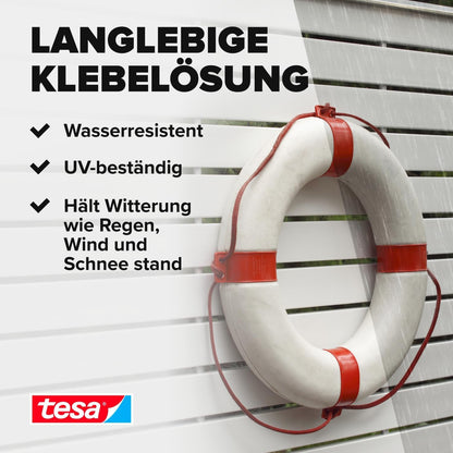 tesa Powerbond Outdoor Montageband doppelseitig - 5er Pack 5m:19mm