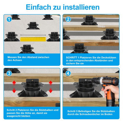 Jiubiaz Stelzlager Höhenausgleich 20er Set – 60-140 mm