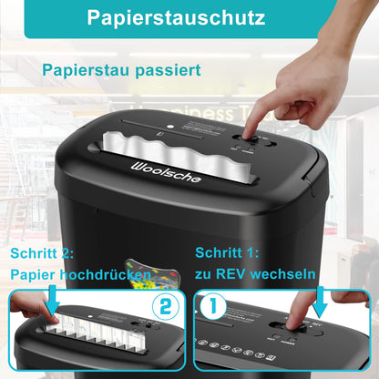OfficePro SecureShred S12 Aktenvernichter für Papier & CDs, 12 Blatt, 25L