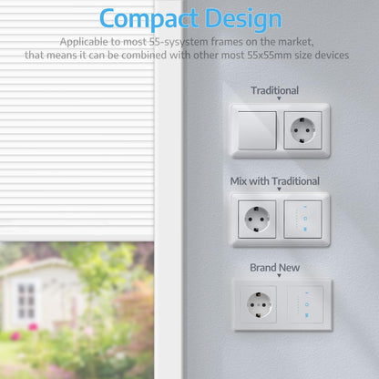 SMARTERCURRY Wlan Rolladenschalter 7. Gen – 4 Stk. Weiss