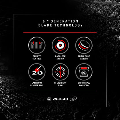 WINMAU Blade 360 Dartscheibe – Triple Core Carbon Steeldartscheibe