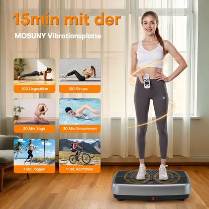 MOSUNY Vibrationsplatte 2025 – Doppelmotoren Heimtraining
