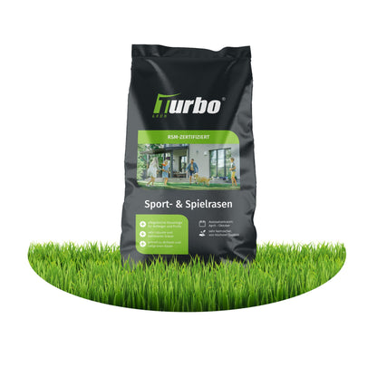 Turbogrün Sport und Spielrasen Rasensamen schnellkeimend 250m²