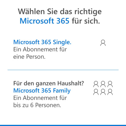 Microsoft 365 Single Jahresabonnement - 1 Nutzer Box