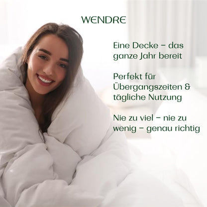 WENDRE Ganzjahresdecke Mikrofaser – 135x200 Mittelwarm