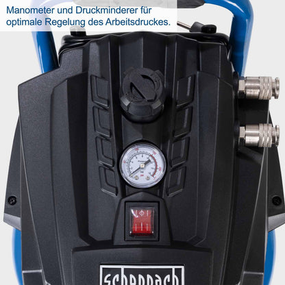 Scheppach HC35V Stehender Druckluft Kompressor – 30L, 10bar, ölfrei