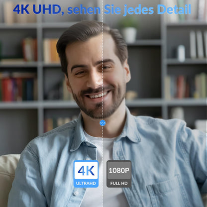 NEWORK EasyCam 502 Webcam 4K mit Dual-Autofokus und USB-A
