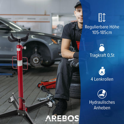 Arebos Getriebeheber Motorheber hydraulisch - 500 kg