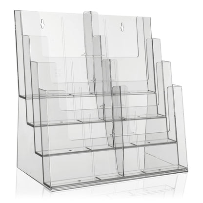 Taymar Tribüne Tischprospektständer, A4-A6, 4 Etagen, transparent