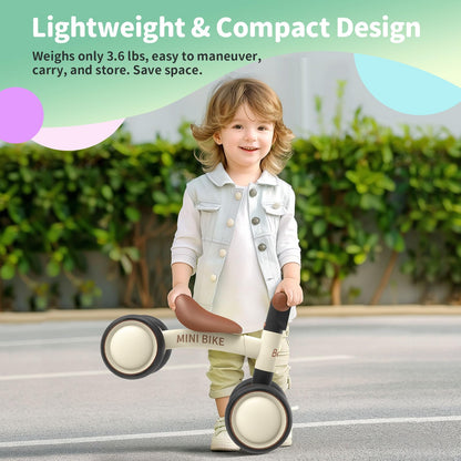 BELEEV Kinder Laufrad ab 1 Jahr, Lauflernrad mit 4 Rädern