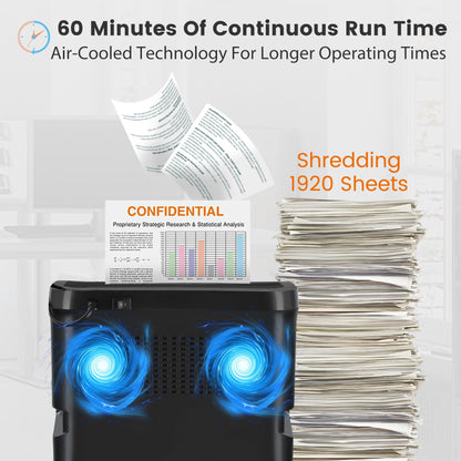 VidaTeco Mikro-Cut 18 Blatt P4 Aktenvernichter - Schwarz