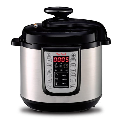 Tefal Fast & Delicious CY505EF0 Multikocher, 6 L, schwarz/Edelstahl