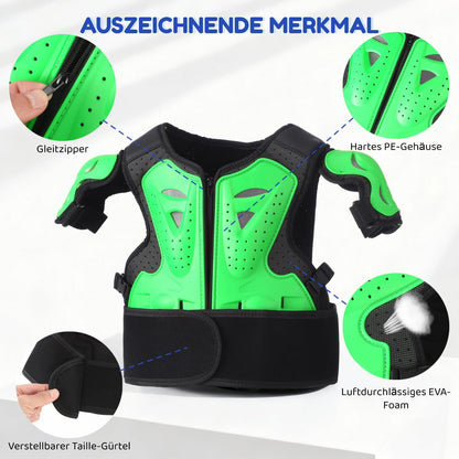 yeesport Protektoren-Set Kinder: Brustpanzer, Knie- & Ellbogenschutz