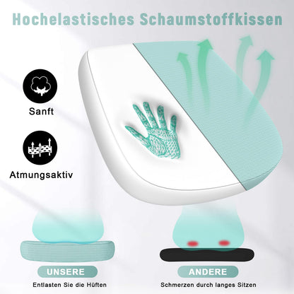 naspaluro Bürostuhl mit Verstellbaren Armlehnen, Ergonomischer Schreibtischstuhl mit Netzbespannung, Lordosenstütze, Höhenverstellbarer, Gepolstertem Sitzkissen, 360° Drehstuhl, Grün