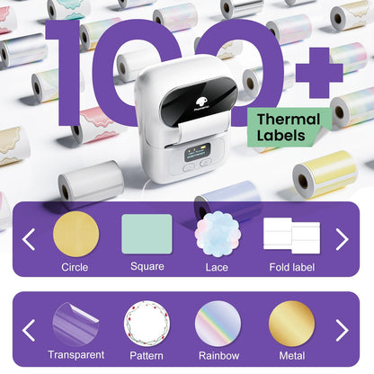 Phomemo M110 Etikettendrucker Bluetooth, tragbarer Thermodrucker