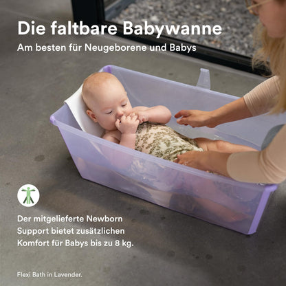 Stokke Flexi Bath Faltbadewanne – Sandy Beige inkl. Newborn Support