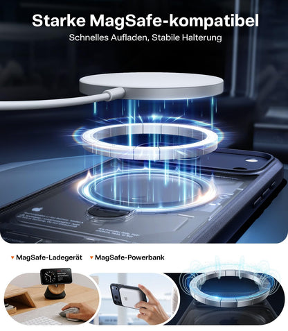 TORRAS Ostand Q3 Spin Hülle für iPhone 17 Pro mit MagSafe, Blau