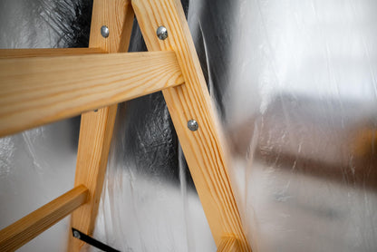 DRABEST Holz Klapp-Stehleiter - 2x5 Sprossen Beidseitig