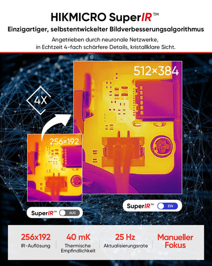 HIKMICRO Mini2PlusV2 Wärmebildkamera – 512x384 SuperIR, iOS/Android