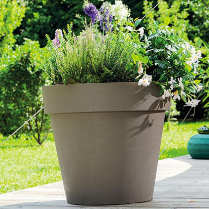 Kreher XXL Blumenkübel mit Rollen - Braun Ø79cm