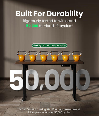 VOSATRON Höhenverstellbares Schreibtischgestell Elektrisch – Schwarz