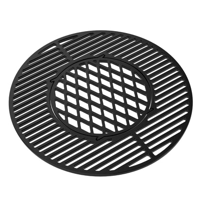 onlyfire Gusseisen-Grillrost System für Weber 57 cm Kugelgrill mit herausnehmbarem Anbraterost