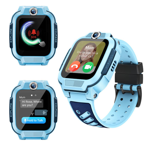 imoo Z3 Kinder-Smartwatch 4G mit IP68 und Schrittzähler, Blau mit 1,5-Zoll-Display