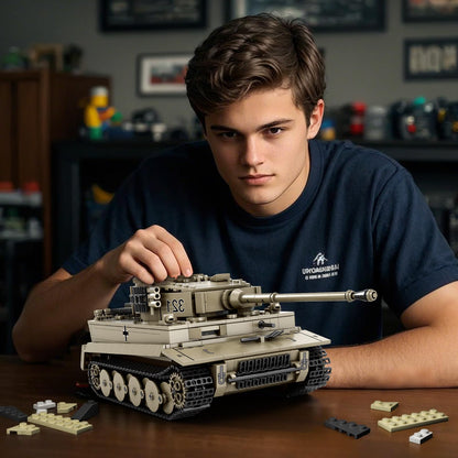 Reobrix Tiger I Panzer Klemmbausteine Set 77031, World of Tanks