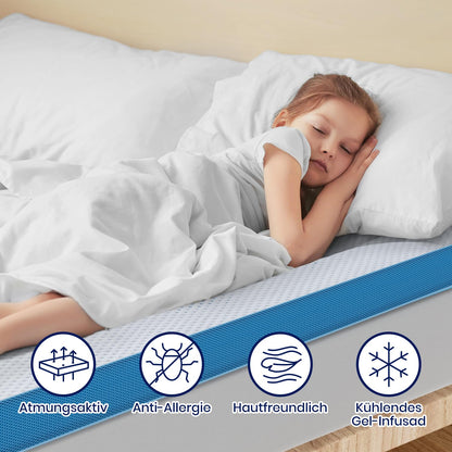 BedStory Harter Gel Kaltschaum Topper H3/H4 - 180x200 cm