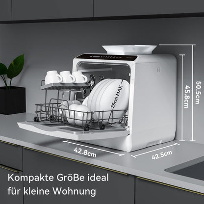 Hermitlux Mini Tischgeschirrspüler - Weiss, 4 Bestecksätze