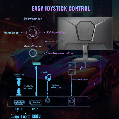 Minifire MFG24F4 Gaming Monitor - 24 Zoll 1080p 180Hz 1ms