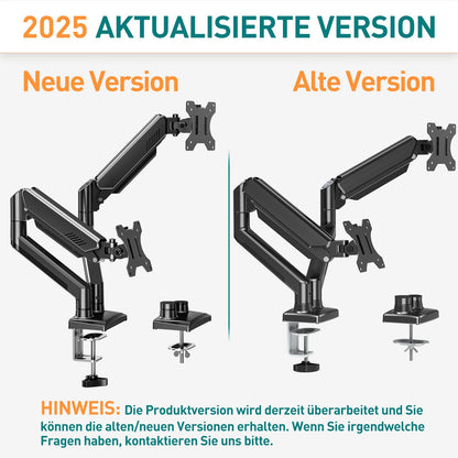 ELIVED Doppel Monitor Arm Gasdruck VESA 13-32 Zoll
