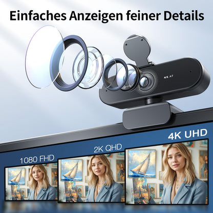 EMEET NOVA 4K Webcam – Autofokus & Rauschunterdrückung