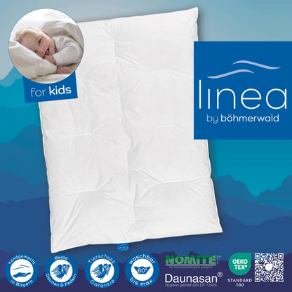 böhmerwald LINEA Kids Kleinkind Daunebett – 100x135 cm Weiss