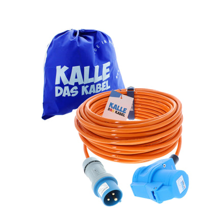 KALLE DAS KABEL Kalle Blue Signal CEE Verlängerung 2,5mm² Winkel 20m