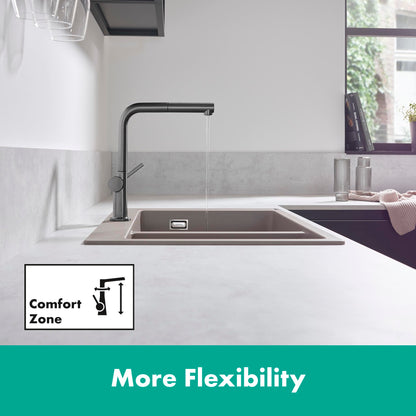 hansgrohe Talis M54 Küchenarmatur ausziehbar - Brushed Black Chrome