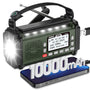 PRUNUS J-924 Kurbelradio DAB+/UKW Notfallradio mit Bluetooth, tragbar mit Handkurbel und einziehbarer Antenne