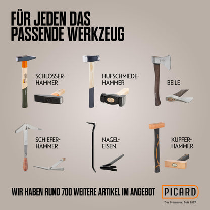 PICARD Ganzstahl-Rip-Hammer 795 - Amerikanische Form 1000g glatt