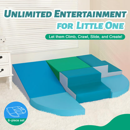 Wilwolfer Kletterbausteine Indoor - Doppelte Treppe-Set 6tlg.