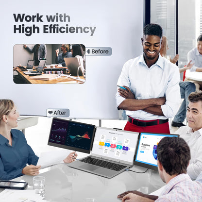Teamgee Triple Laptop Bildschirm Erweiterung 14" FHD