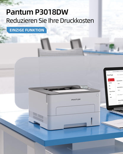PANTUM P3018DW Laserdrucker – Schwarz Weiss, Duplex, WLAN