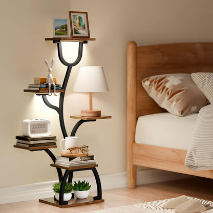 BACEKOLL Pflanzenständer mit Wachstumslicht – 6 Ebenen Schwarz 2er-Set