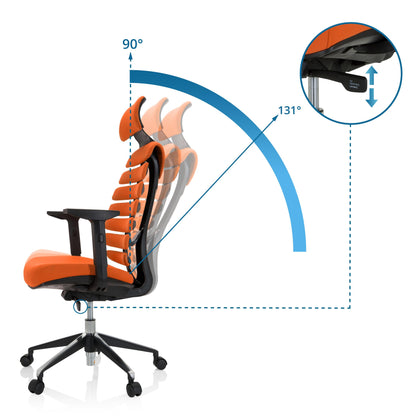 hjh OFFICE Ergo LINE II PRO Profi Bürostuhl Stoff Orange
