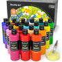Shuttle Art Acrylfarben Set, 18 Farben à 250 ml, hochpigmentiert – Flaschen für Leinwand, Holz und Steine