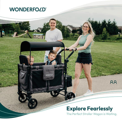 WonderFold W2 Elite KinderVan Bollerwagen - Charcoal Gray