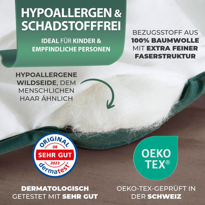 Welldora Sommerdecke Wildseide 155x220 cm – Kühldecke