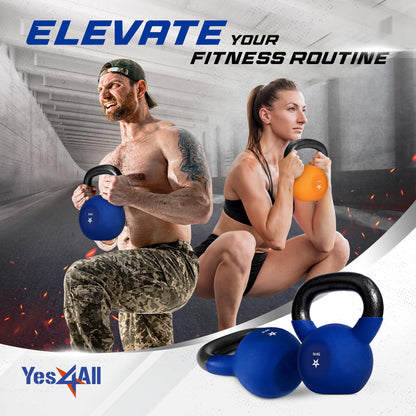 Yes4All WEAW Kettlebell Neopren, 16 kg, Dunkelblau für Krafttraining
