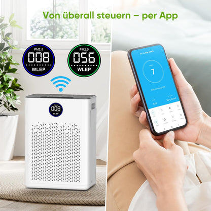 AeroSense SmartConnect Smart Home Luftreiniger - Grosse Räume HEPA H14