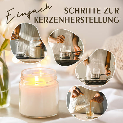 Waxcanpy Sojawachs für Kerzen 3 kg, 100% natürliches Kerzenwachs